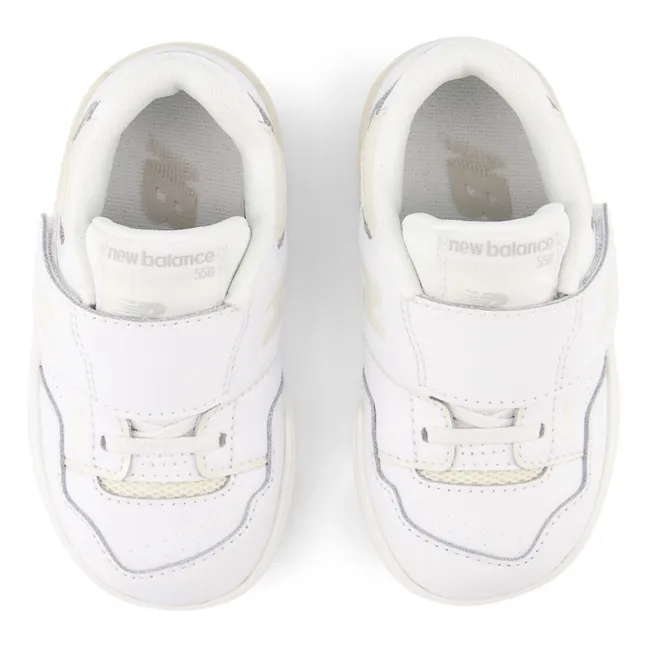 Lace and Scratch Sneakers 550 | White