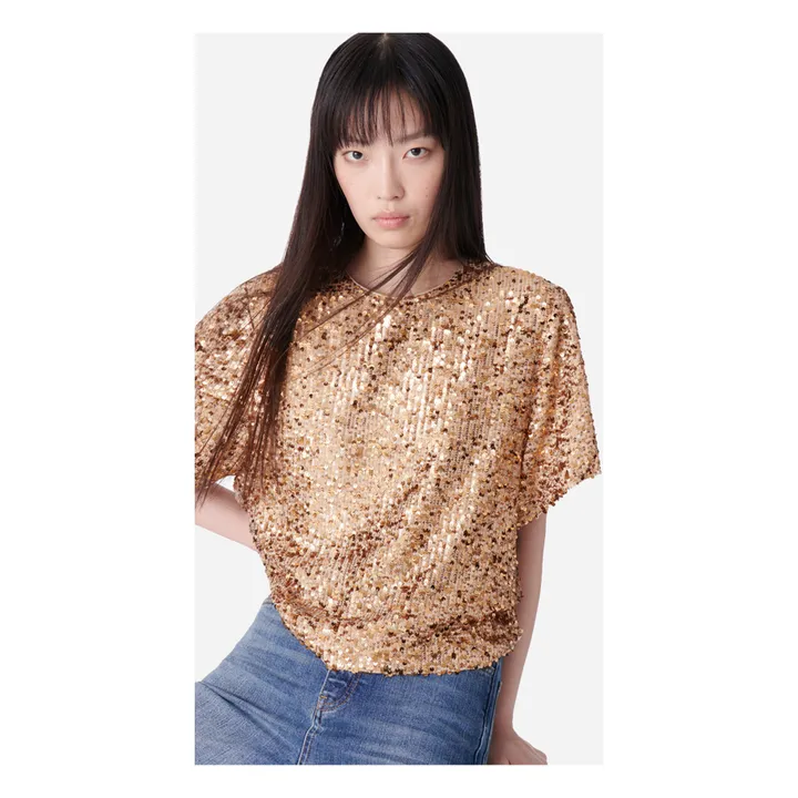 Bolero Sequins T-Shirt | Goldbraun- Produktbild Nr. 4