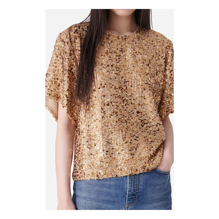 Bolero Sequins T-Shirt | Goldbraun- Produktbild Nr. 5