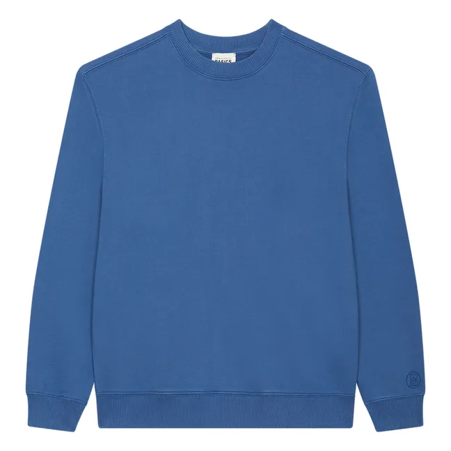 Sweatshirt  Crewneck Moleton Bio | Azurblau