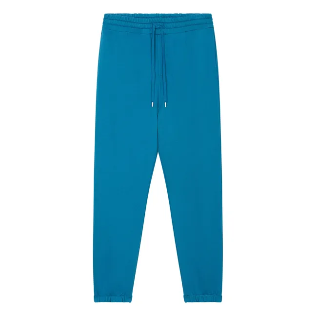 Slim-fit organic cotton jogging suit | Azure blue