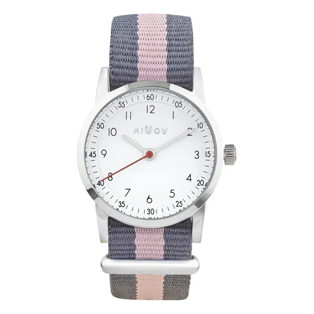 Blossom Watch Striped Bracelet | Pale Pink