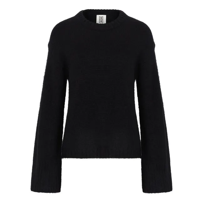 Cierra Wool and Mohair Sweater | Black