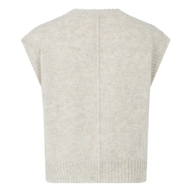 Jersey sin mangas de lana Mirve | Crudo
