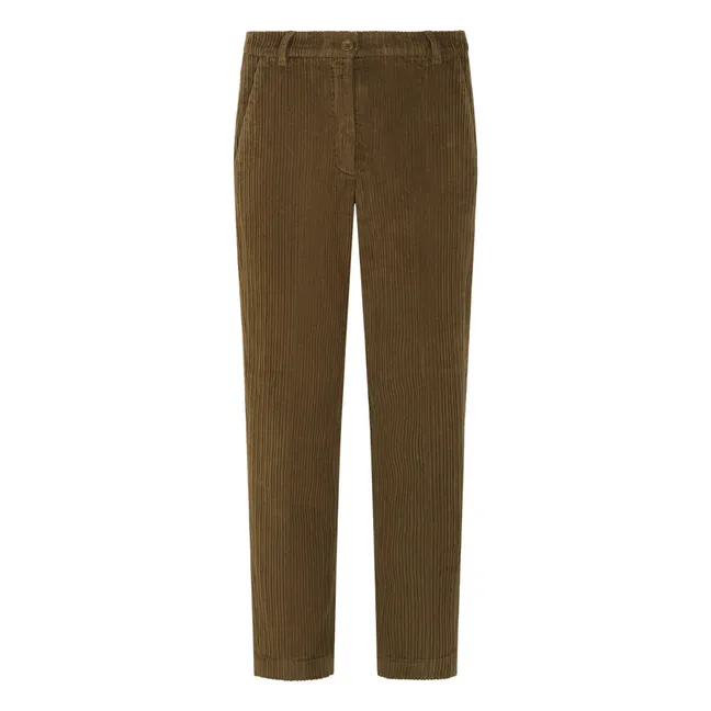 Pantalon Perfect Velours Côtelé | Vert kaki