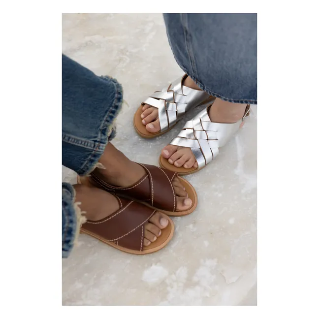 Sandales Tressées | Argenté