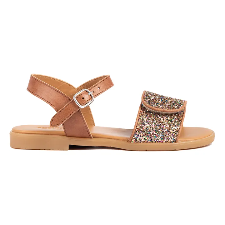 Sandales Scratchs Paillettes | Marron- Image produit n°0