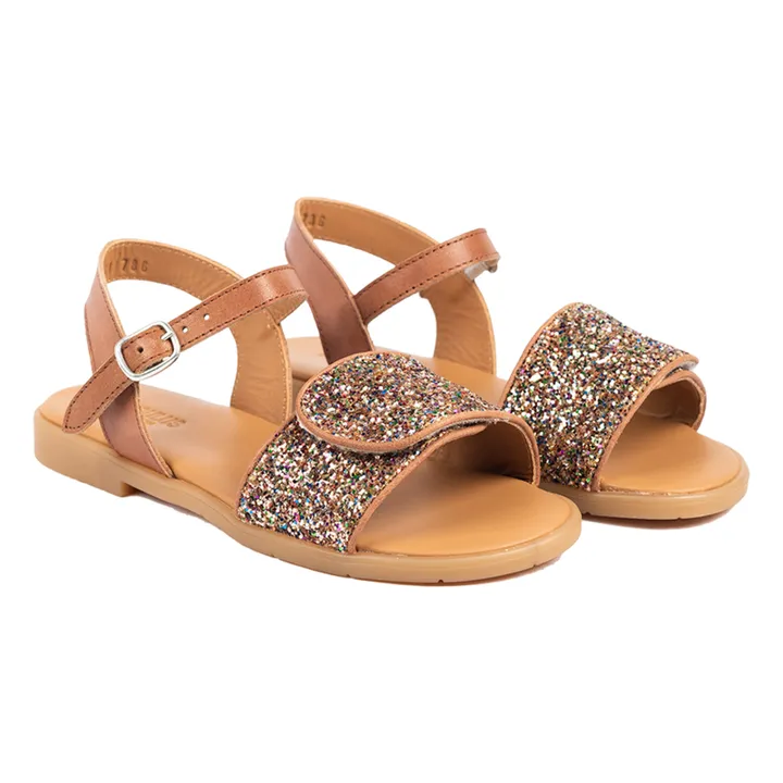 Sandales Scratchs Paillettes | Marron- Image produit n°3