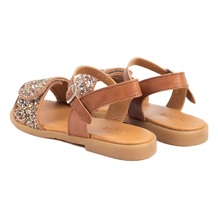 Sandales Scratchs Paillettes | Marron- Image produit n°4