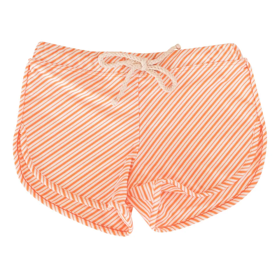 Ina Swim Coral Mesa Striped Swim Shorts
