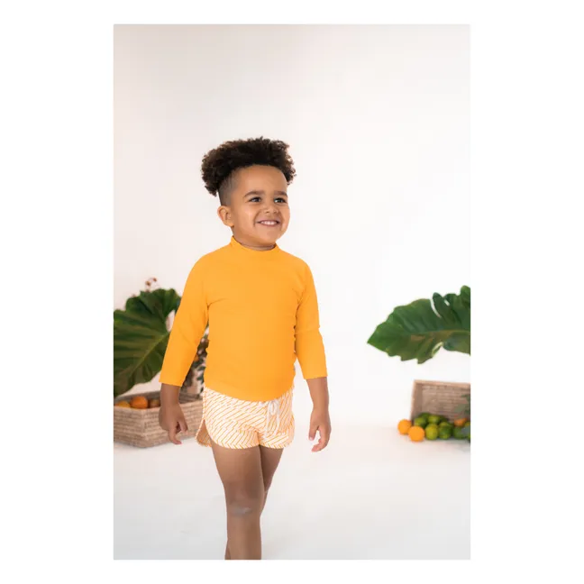 Short de Bain Mesa Rayé | Orange