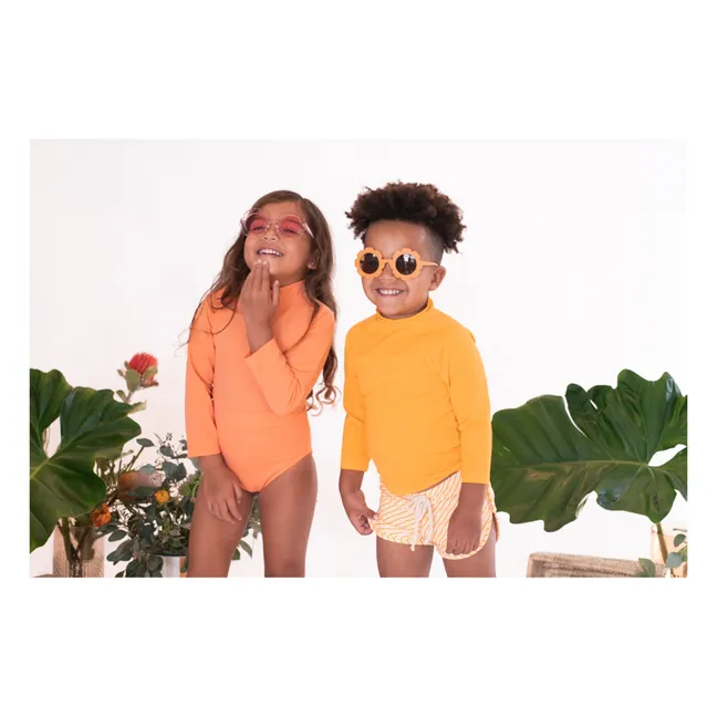 Short de Bain Mesa Rayé | Orange