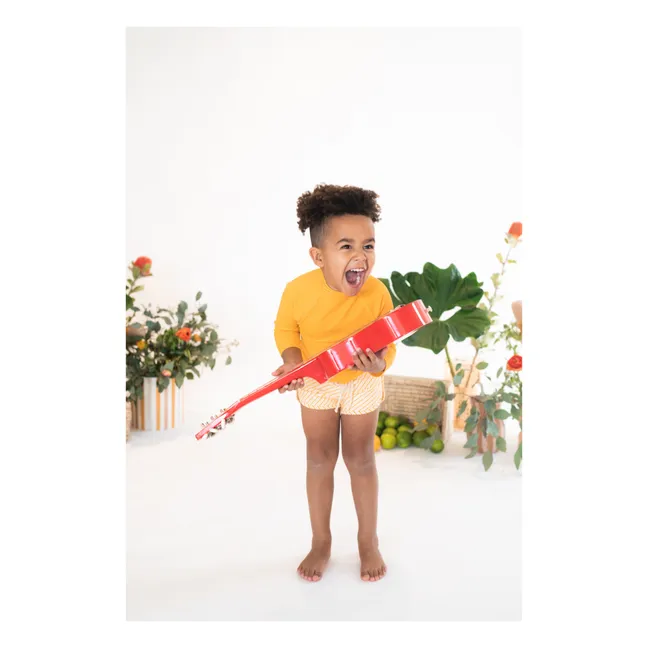 Short de Bain Mesa Rayé | Orange