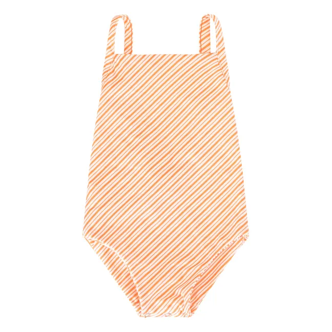 Maillot 1 Pièce Mara Rayé | Corail