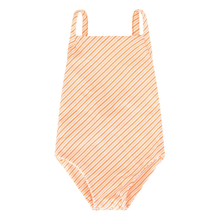 Maillot 1 Pièce Mara Rayé | Corail- Image produit n°0