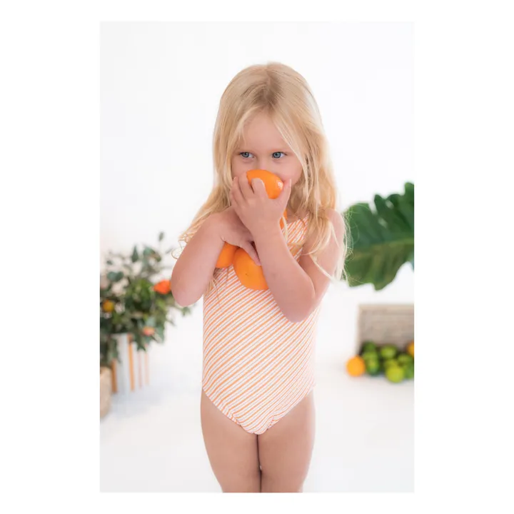 Maillot 1 Pièce Mara Rayé | Corail- Image produit n°3