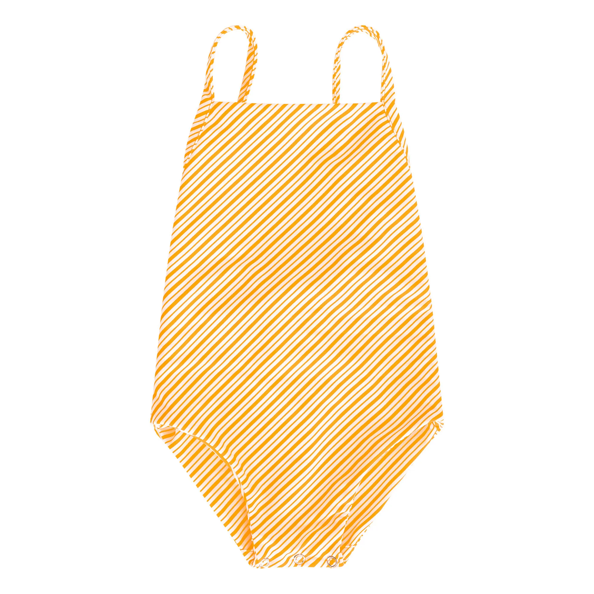 Ina Swim Orange Mara Striped 1-Piece Swimsuit