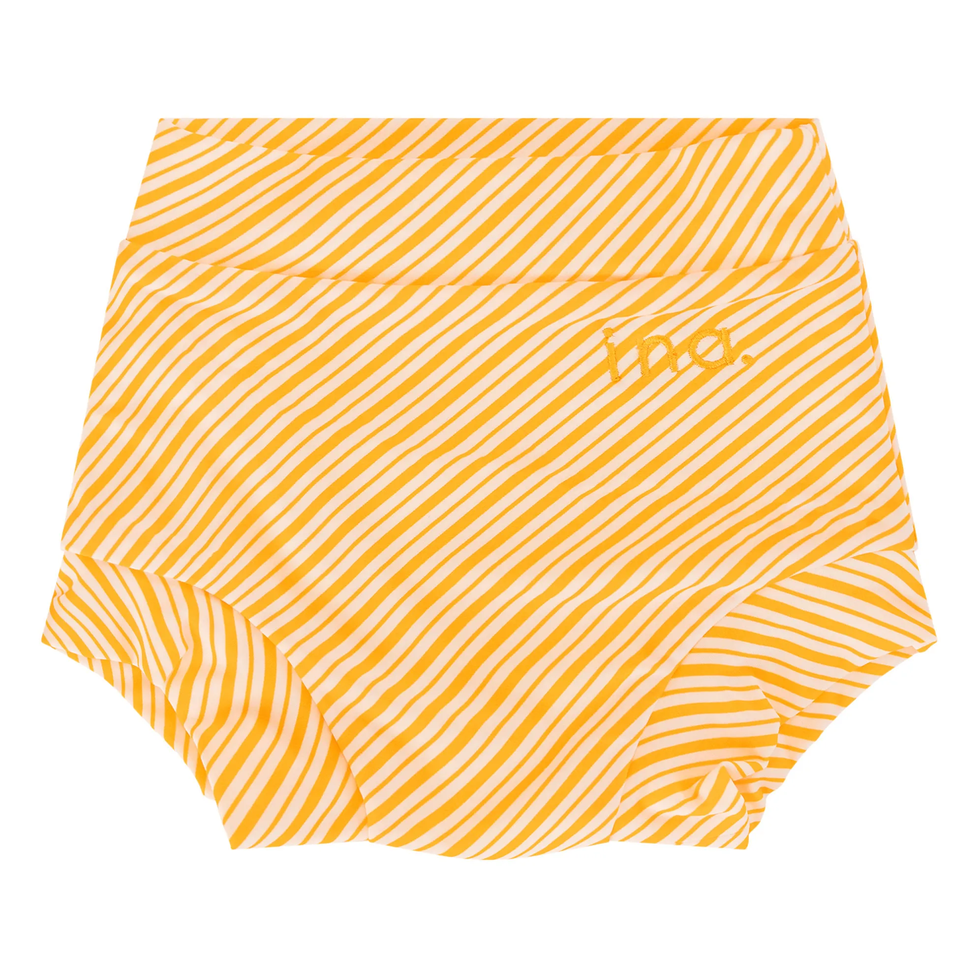 Ina Swim Orange Lumi Striped Swim Shorts