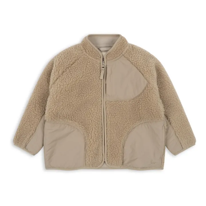 Teddy Sherpa Jacket | Taupe brown- Product image n°0