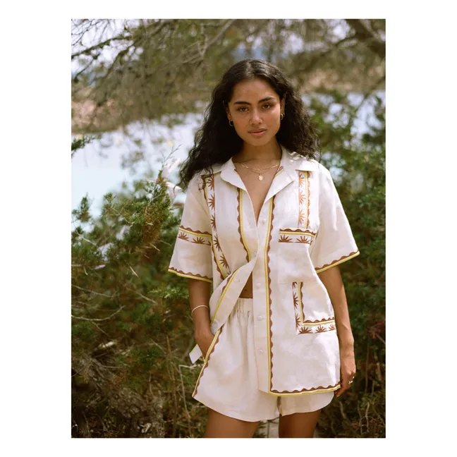 Chemise Darcy Broderies Lin | Ecru