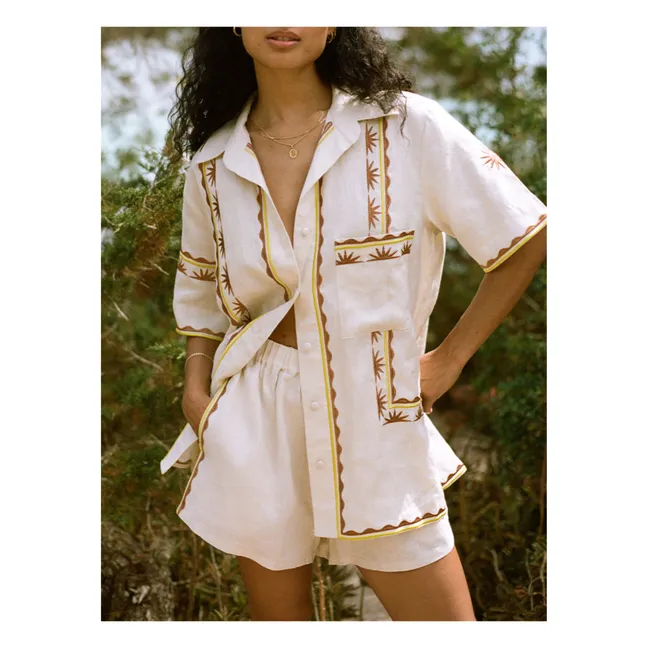 Chemise Darcy Broderies Lin | Ecru