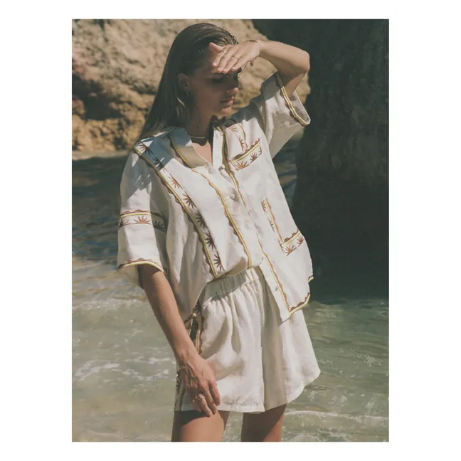 Chemise Darcy Broderies Lin | Ecru