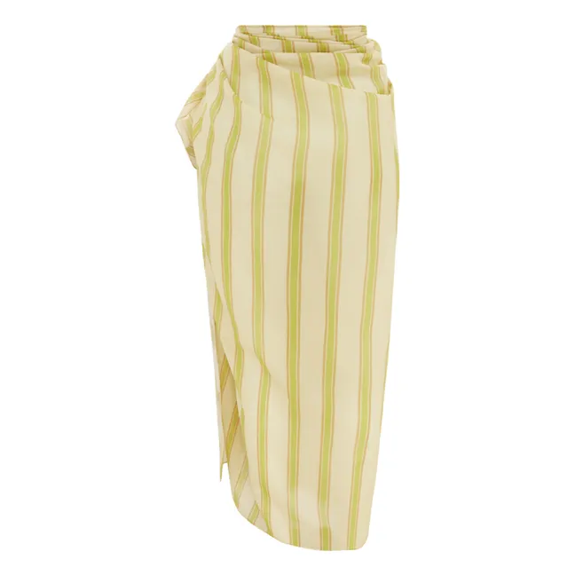 Stripes Organic Cotton Pareo | Yellow