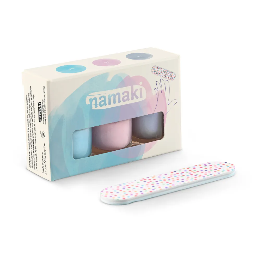 Namaki Blue Set Of 3 Peelable Nail Polishes