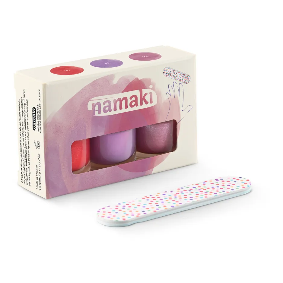 Namaki Pink Set Of 3 Peelable Nail Polishes