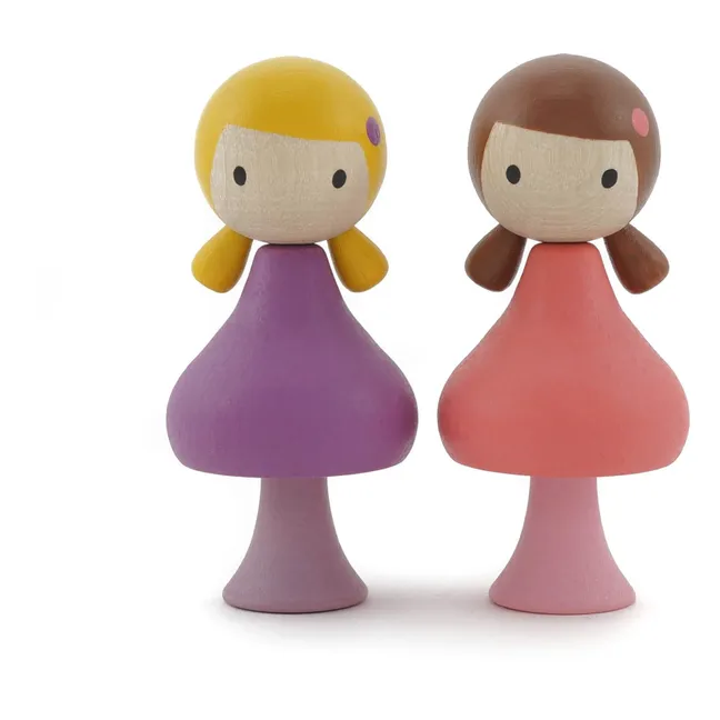 Figure in legno di Lucy e Maggie