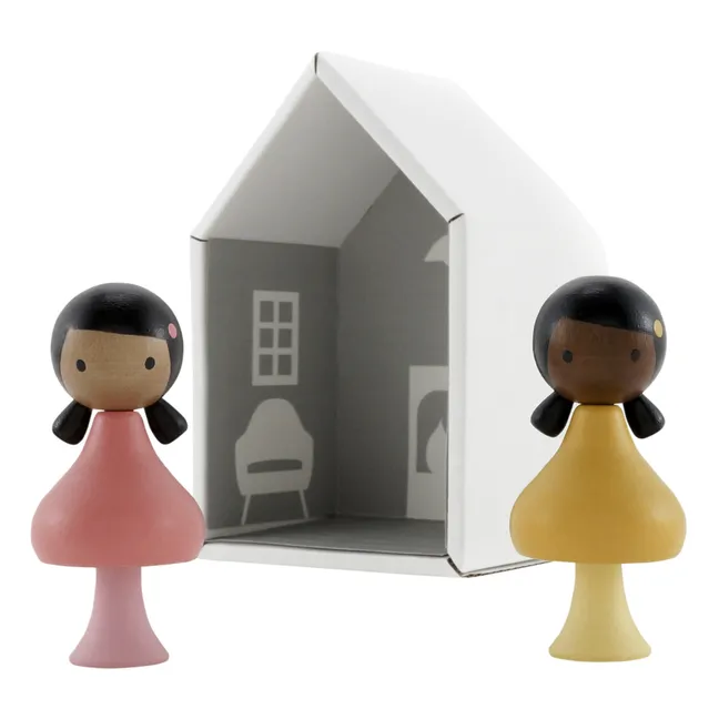 Ruby &amp; Coco wooden figures
