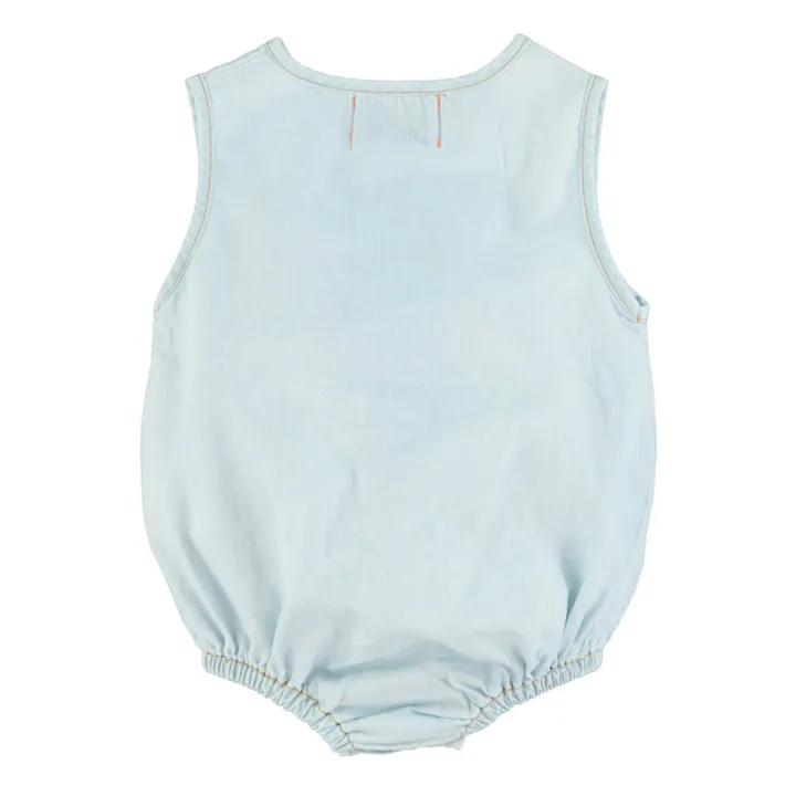 Barboteuse Chambray | Bleu Clair- Image produit n°1