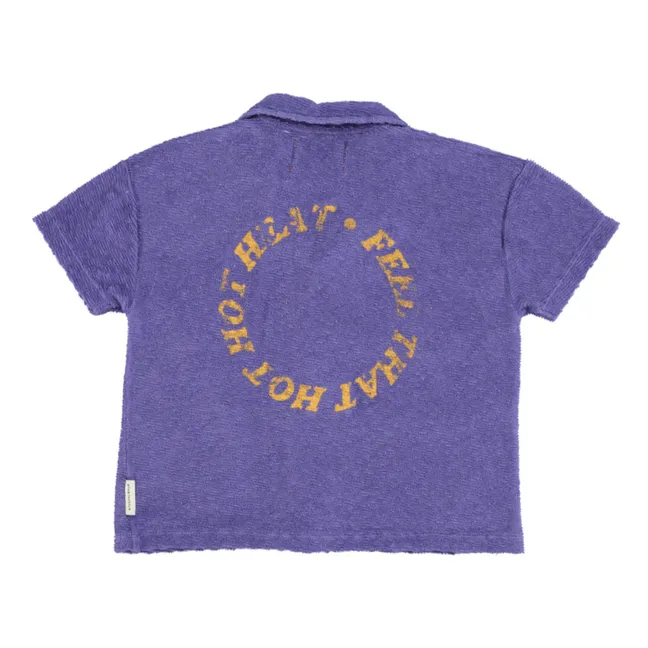 Frottee-Shirt | Violett