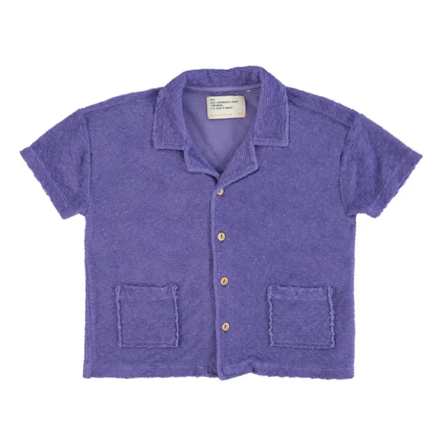 Frottee-Shirt | Violett