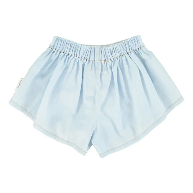 Chambray Short Skirt | Light Blue