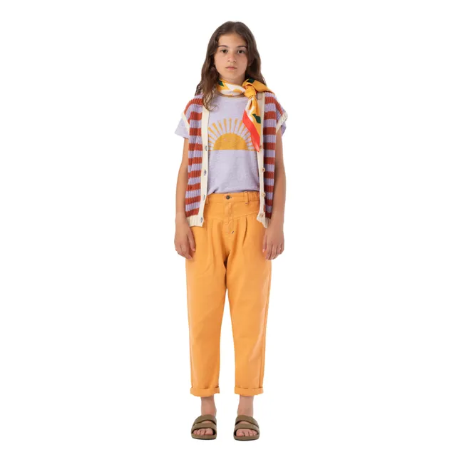 Pantalones Mom fit de algodón orgánico | Amarillo Mostaza