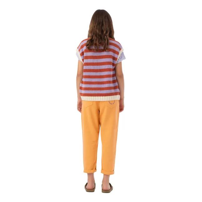 Mom fit organic cotton trousers | Mustard