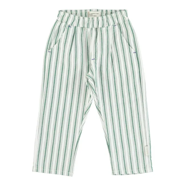 Pantalones a rayas | Verde