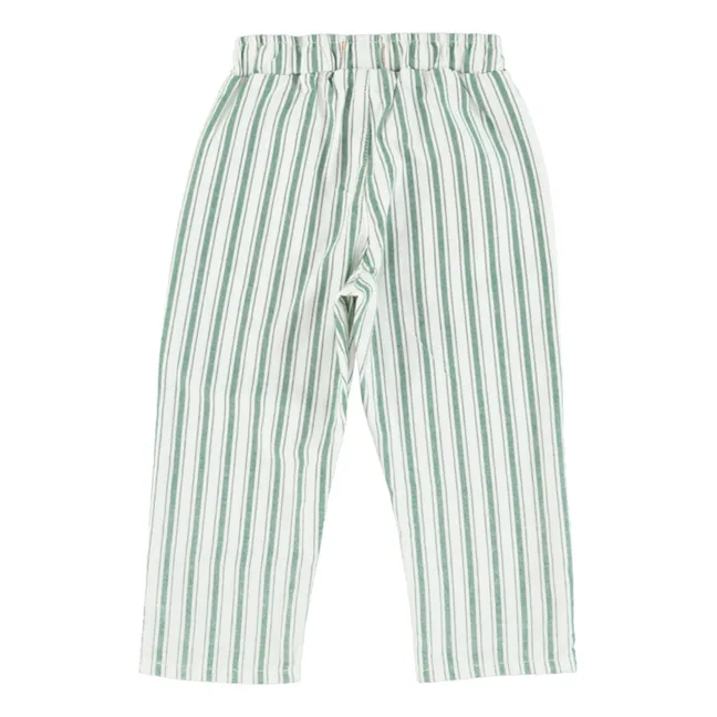 Pantalones a rayas | Verde