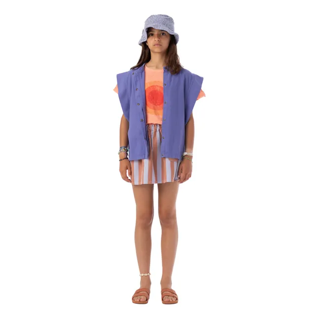 Hot Hot Organic Cotton Sleeveless Jacket | Purple