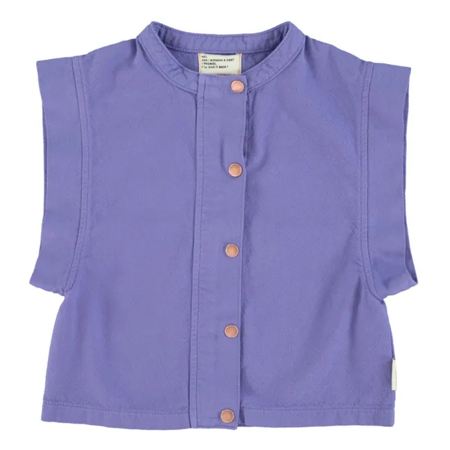 Hot Hot Organic Cotton Sleeveless Jacket | Purple