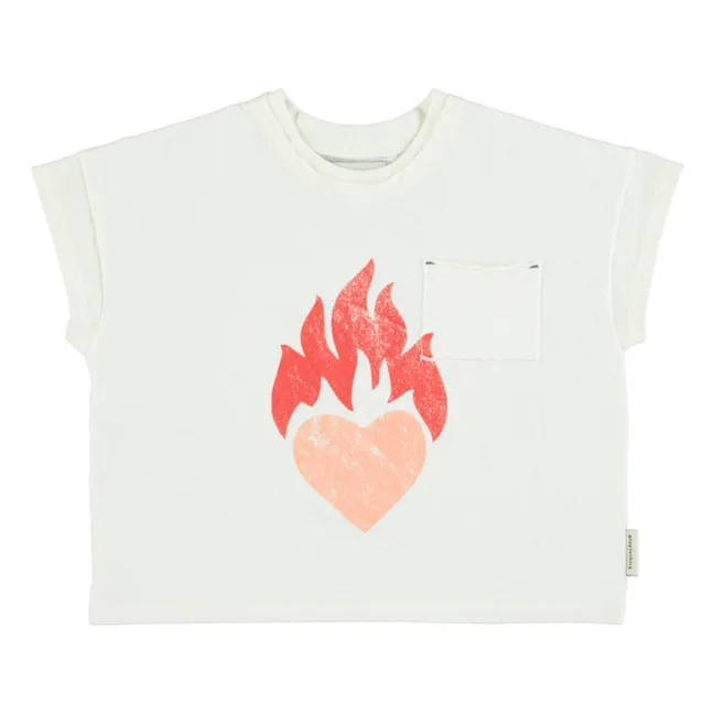 Maglietta con il cuore | Bianco