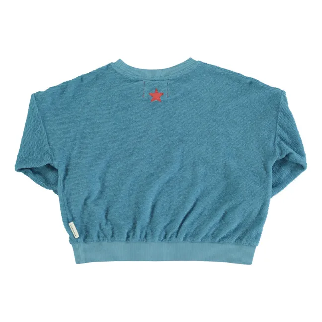 Sweatshirt Frottee Que Calor | Pfauenblau