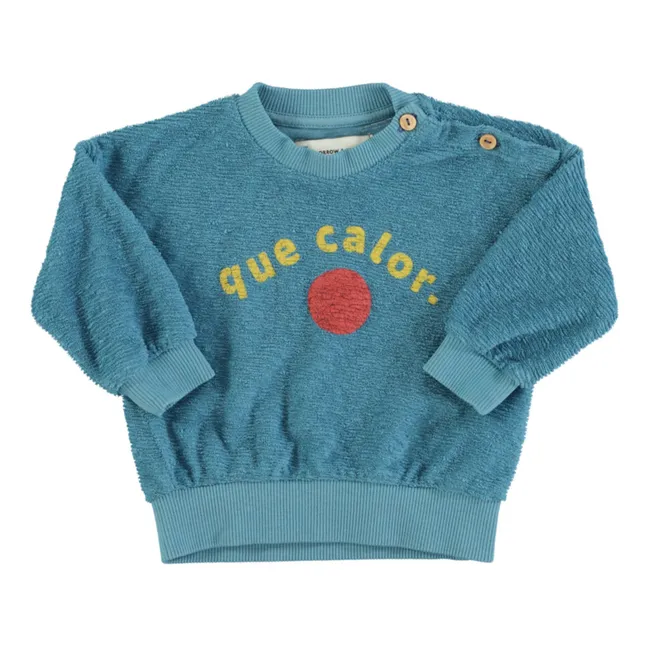 Sweatshirt Frottee Que Calor | Pfauenblau