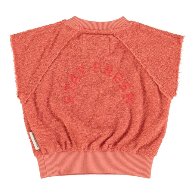 Apple Sponge Sleeveless Sweatshirt | Terracotta