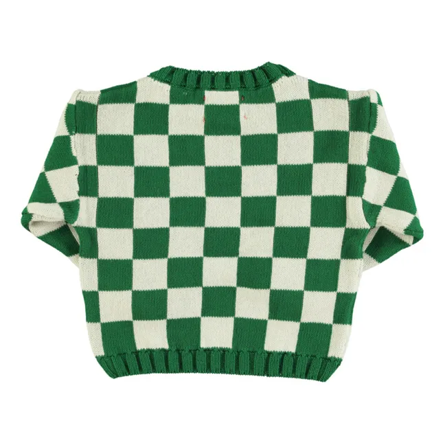 Jersey de cuadros de algodón orgánico | Verde
