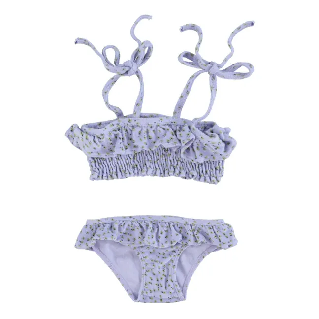 Bikini Fleur recyceltes Material bedruckt | Lavendel