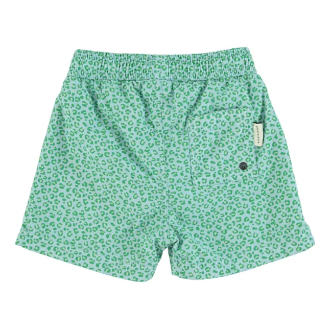 Leopard Swim Shorts Recycled Material | Light blue