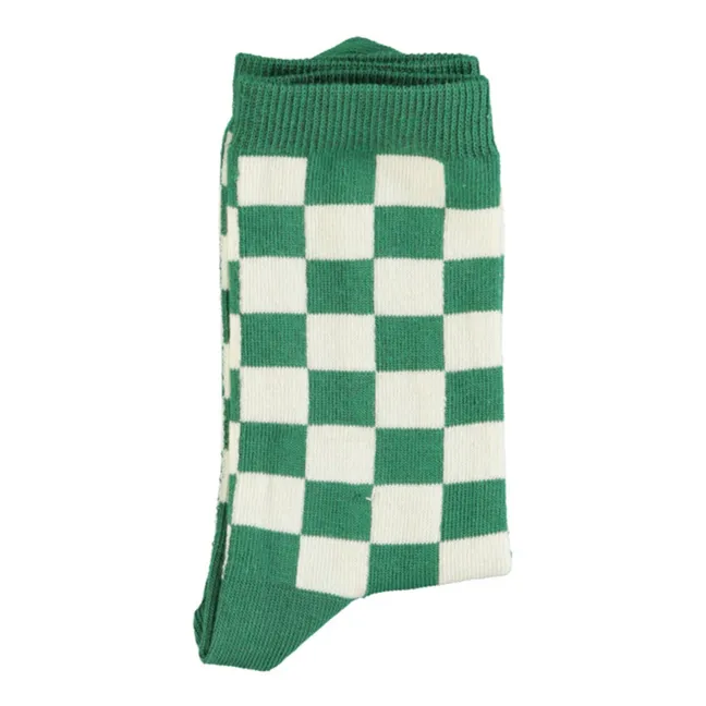 Socken Karo | Grün