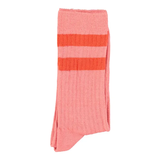 Chaussettes Rayure | Rose